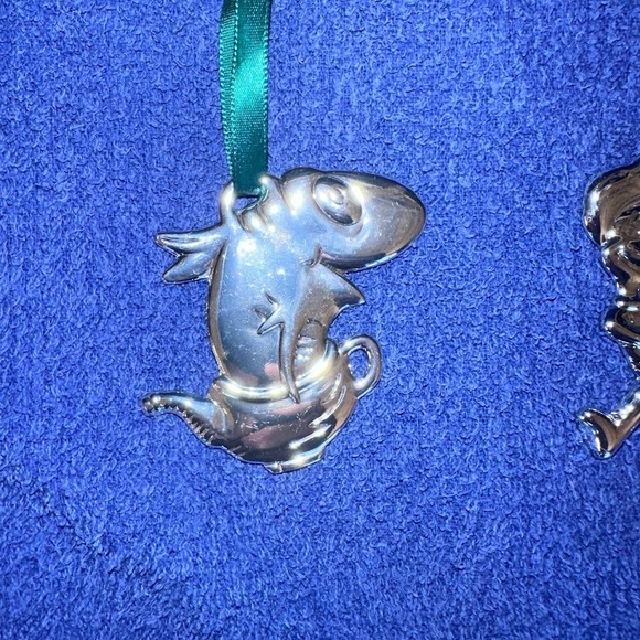 NEW Vintage Cat In The Hat Christmas Tree Ornament Dr Seuss Silver Plated Set - Picture 2 of 11